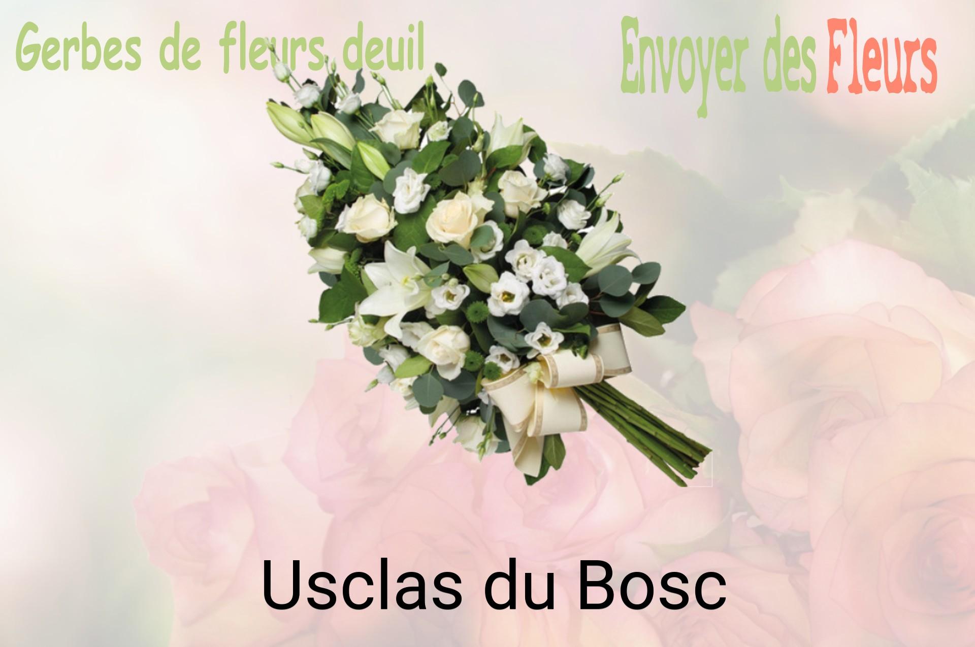 Gerbe de fleurs de deuil livrée à Usclas-du-Bosc